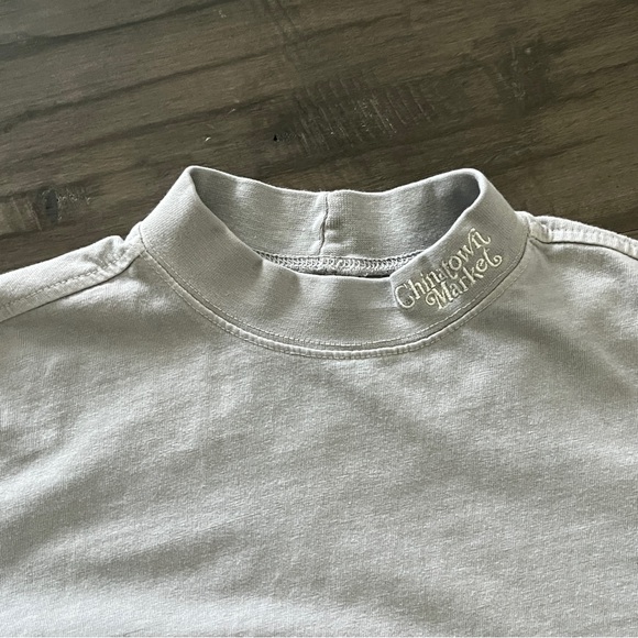 Chinatown Market Smiley Originals  Mock Neck Long Sleeve Shirt - Size Small - Picture 2 of 11